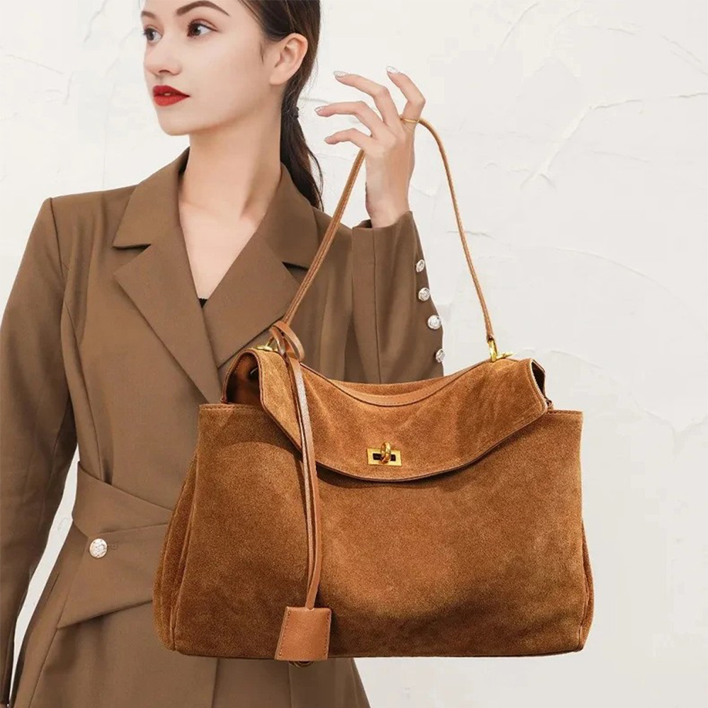 Luxury Bags Tote - Jesienno-zimowa damska torba z prawdziwej skóry